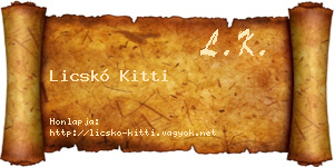 Licskó Kitti névjegykártya