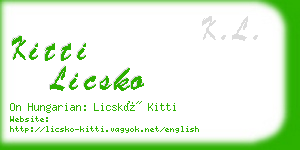 kitti licsko business card